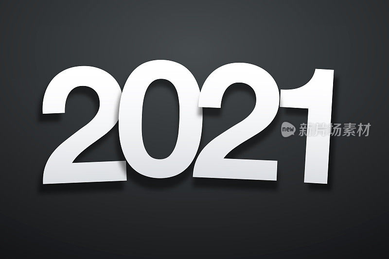 2021 -纸字体黑色背景